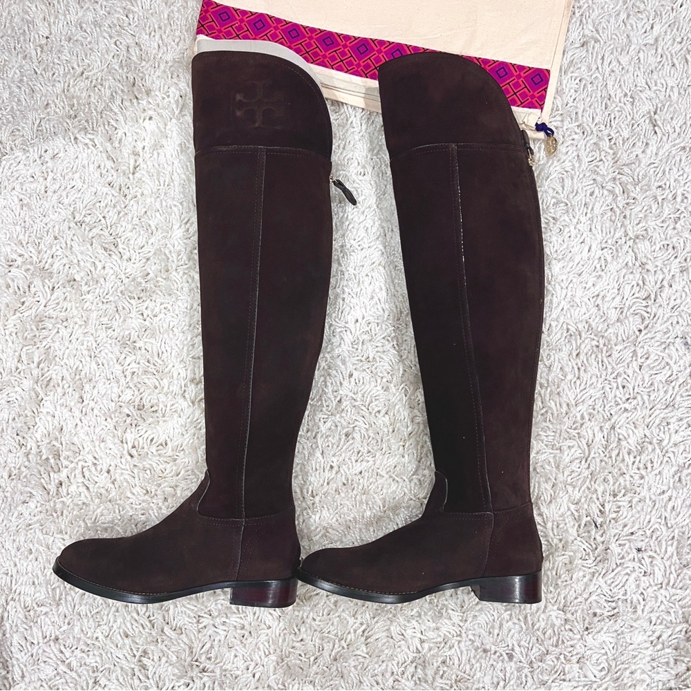Tory Burch Brown Over the Knee Boots
